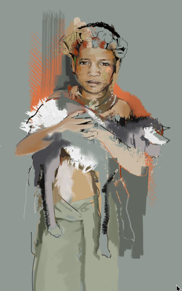 Boy with goat